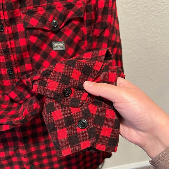 Denim & Supply Ralph Lauren men’s flannel cotton button down shirt size medium - Picture 5 of 7